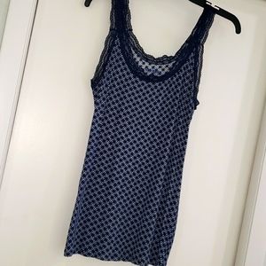 Old Navy Blue and White Tank Top